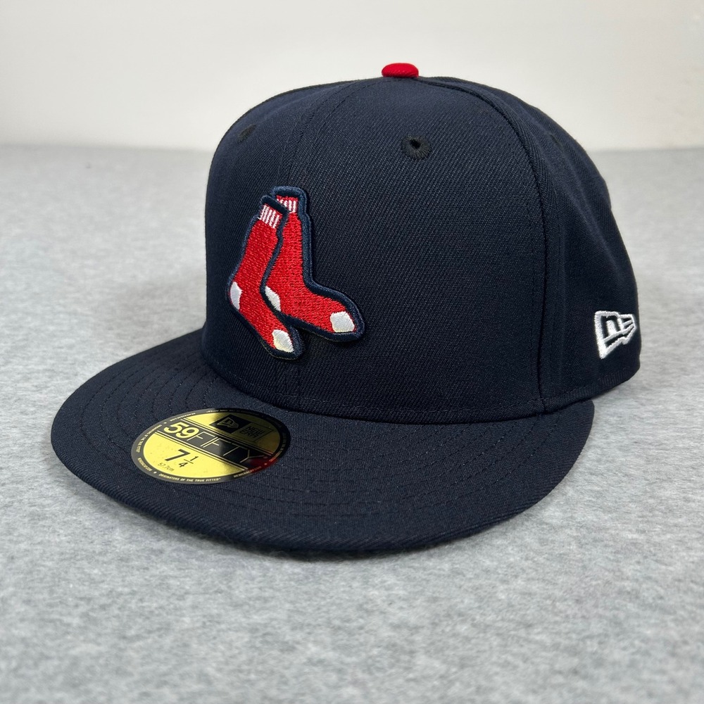 New Era Boston Red Sox Hat Size 7 1/4 On‎ Field Authentic Collection 59FIFTY NEW